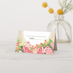 Cartões De Mesa De Casamento De Rústica Floral Por