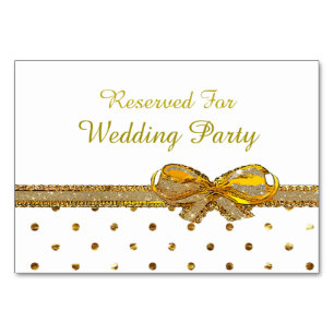 Cartões de Mesa de Casamento e Partido Dourado