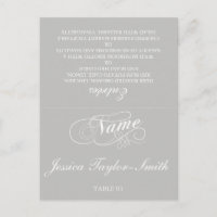 Cartões de Mesa de Casamento Elegante | Qualquer c