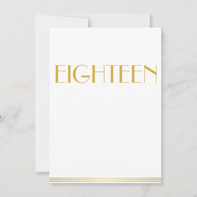 Cartões de Mesa de Casamento Gold Great Gatsby Dez (Frente)