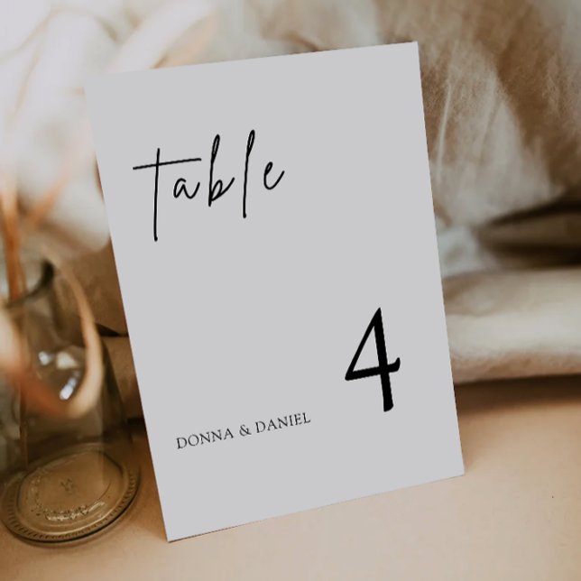 Cartões de Mesa de Casamento Moderno (Modern Wedding Table Cards Template)