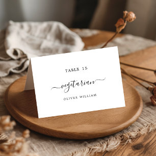 Cartões de Mesa de Casamento Nome do Convidado e E