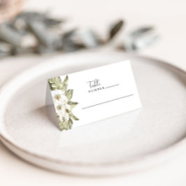 Cartões de Mesa de Casamento Orquídeo Branco
