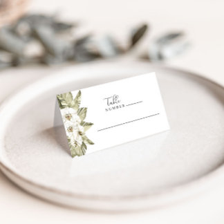 Cartões de Mesa de Casamento Orquídeo Branco