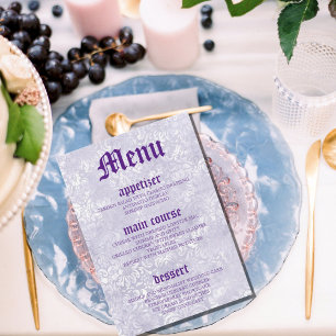 Cartões de Mesa de Casamento Roxo da Moderna Vinta
