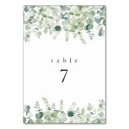 Cartões de Mesa de Casamento Verde