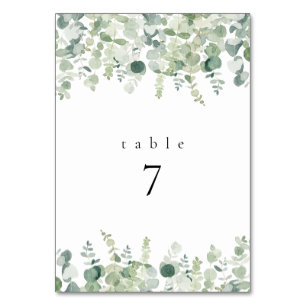 Cartões de Mesa de Casamento Verde