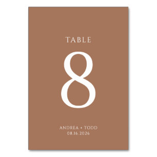 Cartões de Mesa de Cores Simples para Casamento Rú