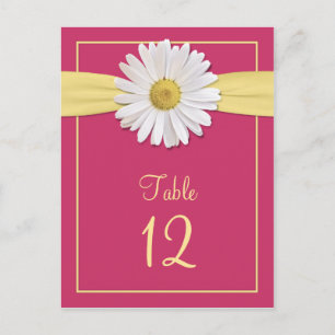 Cartões de Mesa de Melancia Rosa Shasta Daisy