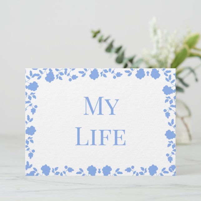 Cartões de Mesa de Nomes de Música Bonito Romântic (Em pé/Frente)