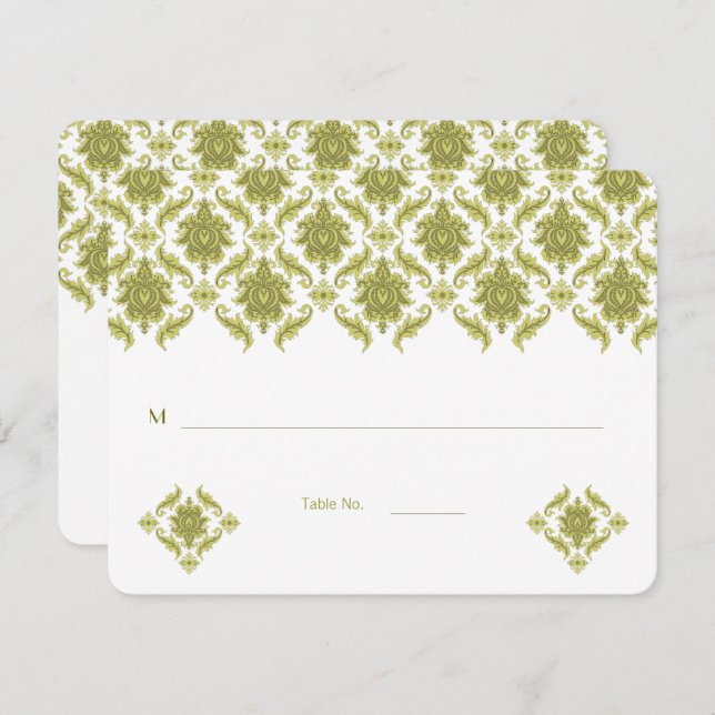 Cartões de Mesa de Oliva de Grande Tamanho (Frente/Verso)