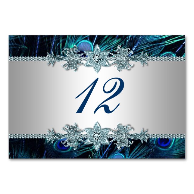 Cartões de Mesa de pavão (Frente)