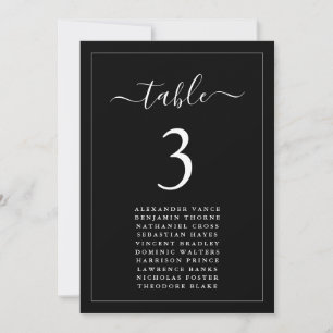 Cartões de Mesa de Plano de Assentos de Casamento