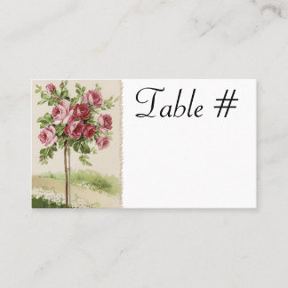 Cartões de Mesa de Recepção de Casamento Antigos