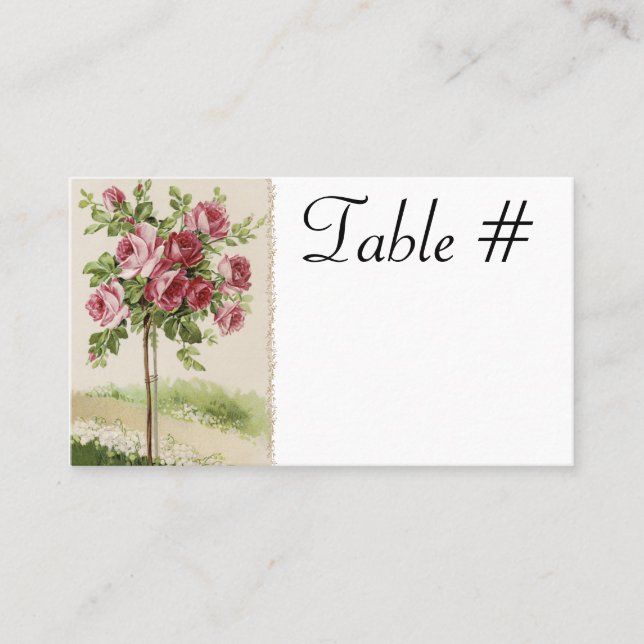 Cartões de Mesa de Recepção de Casamento Antigos (Frente)