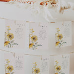 Cartões de Mesa de Sunflower<br><div class="desc">Esta é uma elegante modelo de mesa de girassol com lindas flores de girassol e tons de sábio creme. Todas as palavras e fontes são editáveis neste design de girassol rústico. As únicas cores que não são editáveis são as cores do design floral de aquarela // Para designs correspondentes, pesquise...</div>