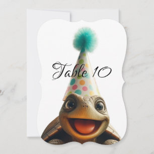 Cartões De Mesa De Tartaruga Personalizados