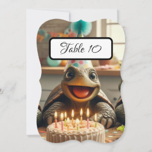 Cartões De Mesa De Tartaruga Personalizados