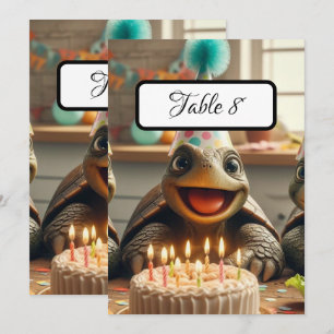 Cartões De Mesa De Tartaruga Personalizados