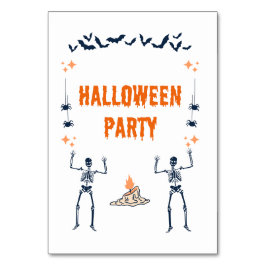 Cartões de mesa do Halloween Party