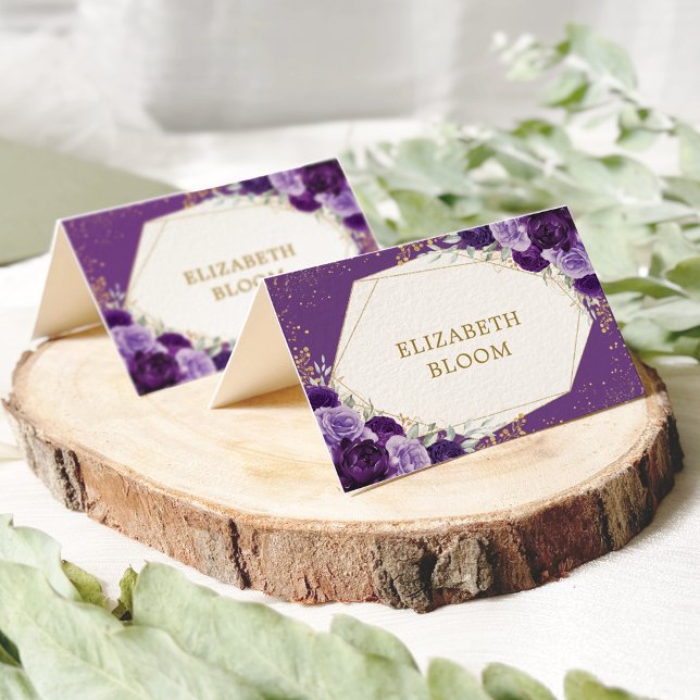 Cartões de Mesa Dourada, para Rosas, de cor púrpur (Criador carregado)