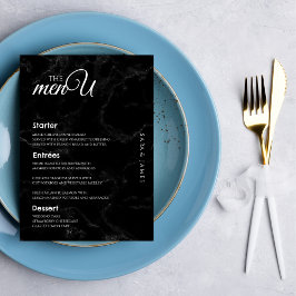 Cartões de Mesa Elegante Negra