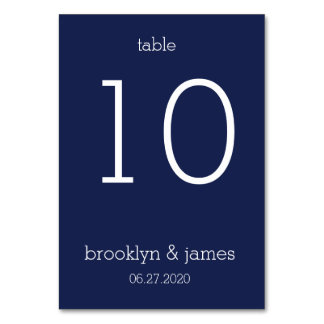 Cartões de Mesa marinho Blue Modern