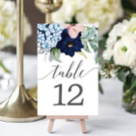 Cartões de Mesa marinhos Números de Tabela de Casa<br><div class="desc">Ajude seus convidados a encontrar facilmente suas mesas com esses lindos números de mesas. Altere facilmente o número e adicione-o ao carrinho. Impressão,  quantos números precisar!</div>