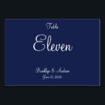 Cartões de Mesa Náutica Azul<br><div class="desc">Cartões de mesa náuticos azuis com texto personalizável</div>