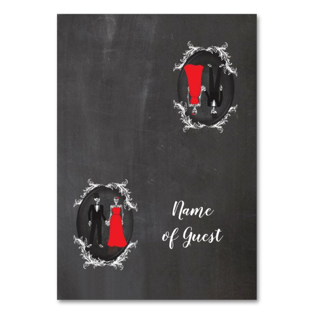 Cartões De mesa Nome Dos Skeletons Do Crânio De Ca (Frente)