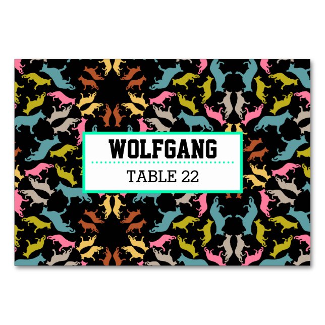 Cartões de mesa para cães pastores (Frente)