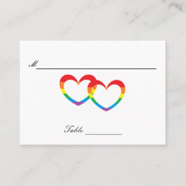 Cartões de Mesa para convidados "Arco-Íris Duplo"