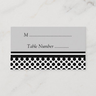 Cartões de Mesa Personalizados do Black Bolinhas