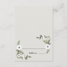 Cartões de Mesa Pintados para Anêmonas