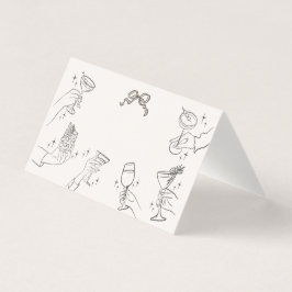 Cartões de Mesa retrorreflectores da Parte Beige C