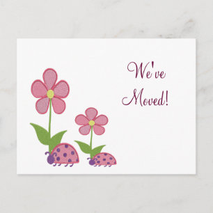 Cartões de Mudança de Endereço da Joaninha