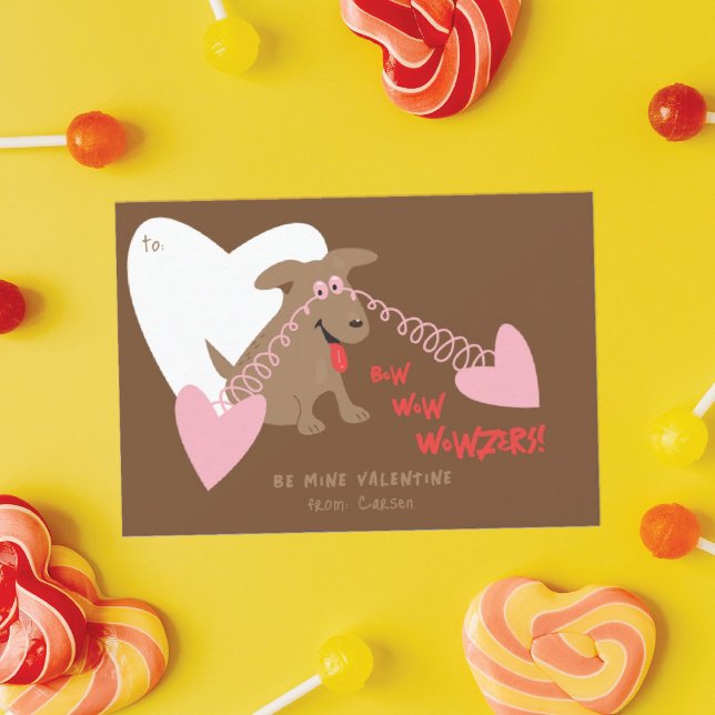 Cartões de Namorados de sala de aula de cães engra (Criador carregado)