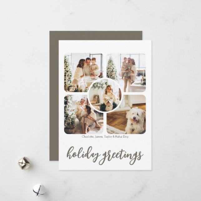 Cartões de natal 5 Foto e texto personalizados (Frente/Verso In Situ)
