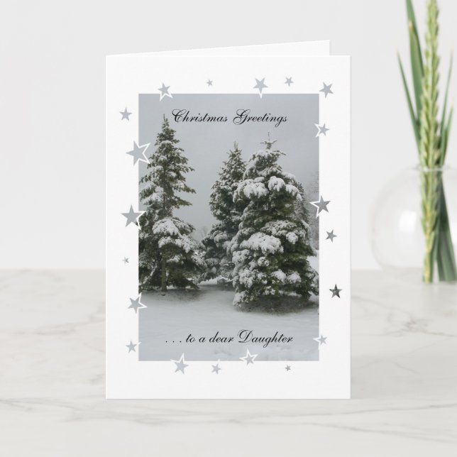 Cartões de natal a uma filha querida (Frente)