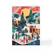 Cartões de natal abstrato