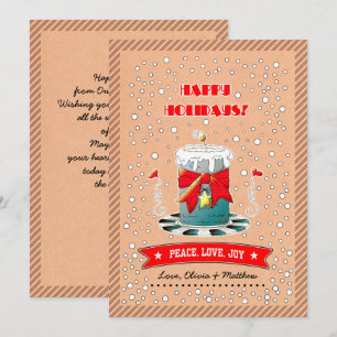 Cartões de Natal achatados para Design de Velas d
