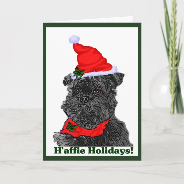 Cartões de Natal Affenpinscher Personalizados (Frente)