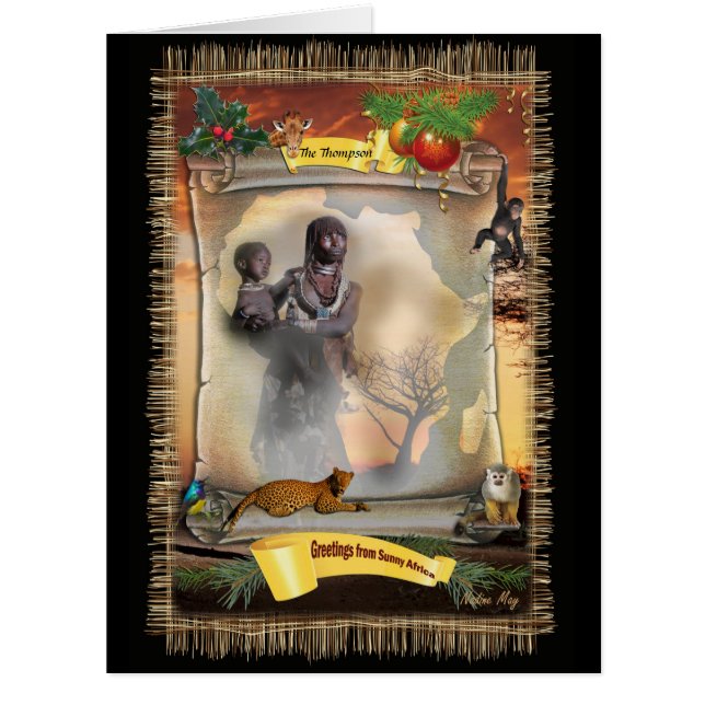 Cartões de natal africanos (Frente)