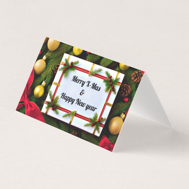 Cartões de natal alegres para desejos felizes (Frente)