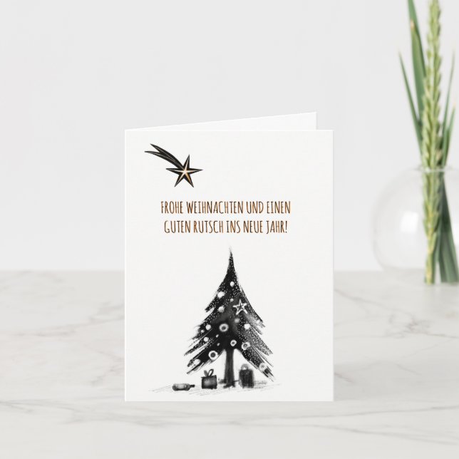 Cartões de Natal alemães minimalistas (Frente)