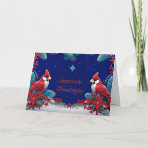 Cartões de natal: Amor, Paz, Alegria com Cardeais