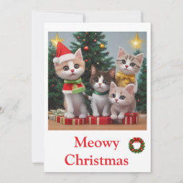 Cartões de Natal Animais gato