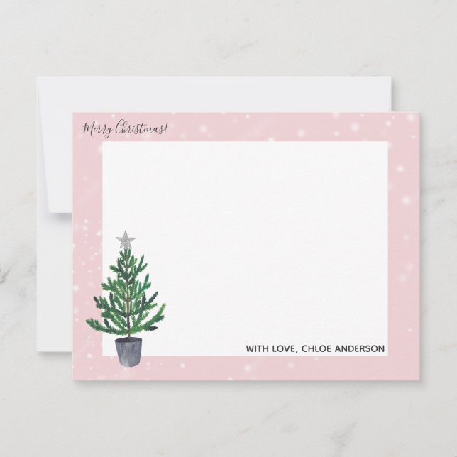 Cartões de Natal Árvore de Natal em Casa para as F (Frente)