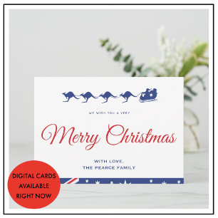 Cartões de Natal Austrália Canguru Aussie