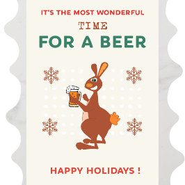 Cartões de Natal australianos Cerveja Aussie engra